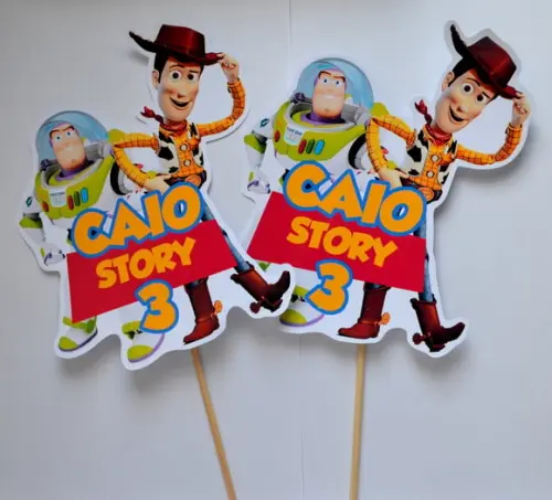 Palitões Decorativos Toy Story - 10 Unidades