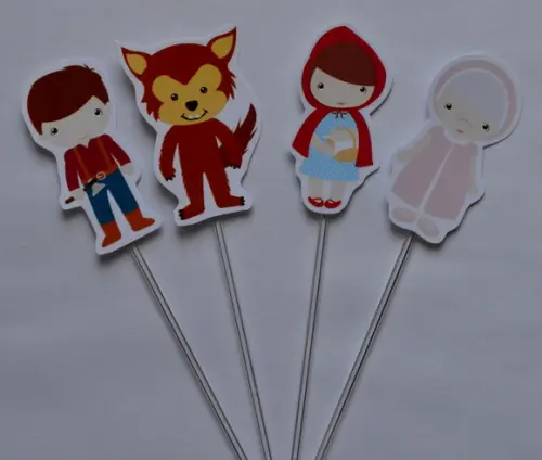 Topper p/ Doces Chapeuzinho Vermelho