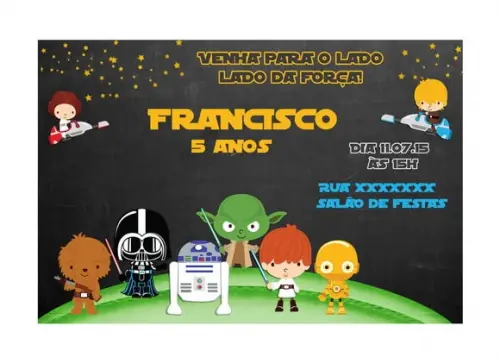 Convite Digital Star Wars