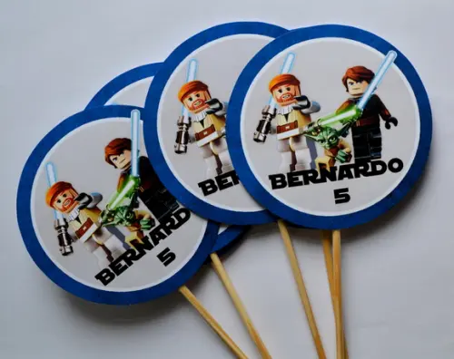 Palitões Decorativos Lego Star Wars - 10 Unidades