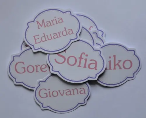 Tag Personalizada com Nome dos Convidados