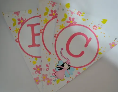 Bandeirolas Fadas e Flores