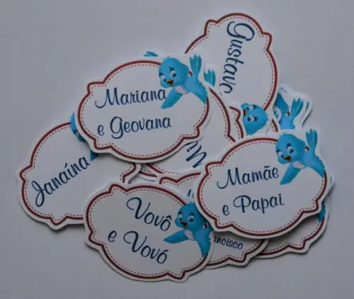 Tag Branca de Neve com Nome dos Convidados