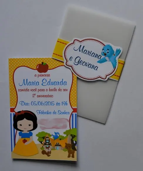 Convite Branca de Neve