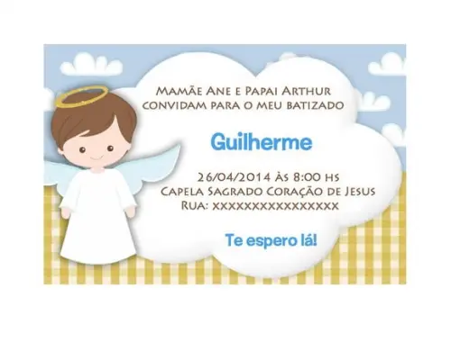 Convite personalizado Digital Batizado
