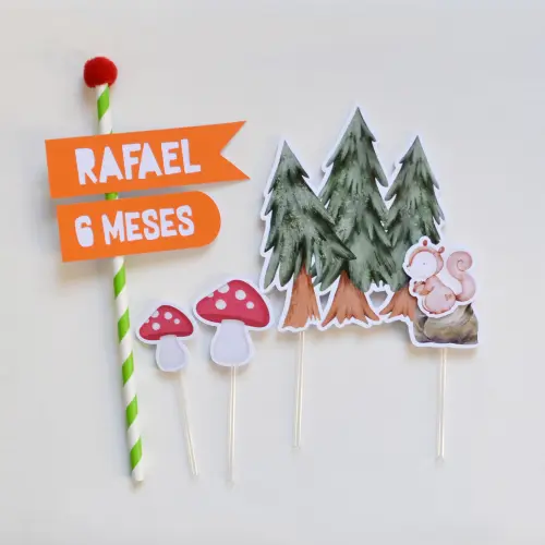 Kit Festa Personalizado Bosque Infantil | Decoração Completa pa