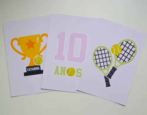 Kit Festa Personalizada Jogo de Tênis | Decoração Criativa
