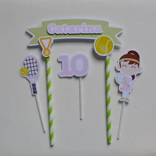 Kit Festa Personalizada Jogo de Tênis | Decoração Criativa