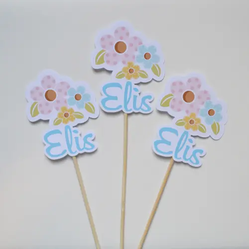 Kit Festa Personalizada Flores Floral | Decoração Delicada