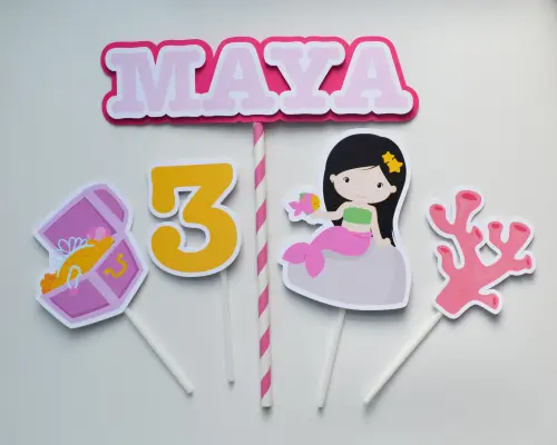 Kit Festa Sereias Personalizado | Decoração Fundo do Mar
