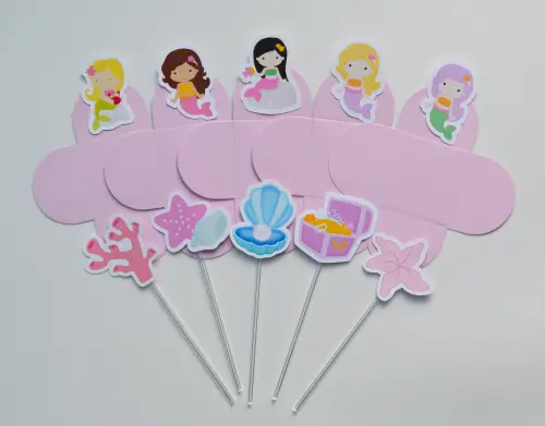 Kit Festa Sereias Personalizado | Decoração Fundo do Mar