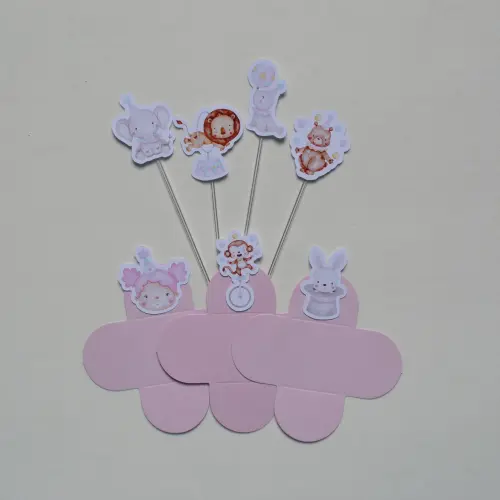 Kit Festa Circo Rosa Personalizado | Festa Infantil Delicada
