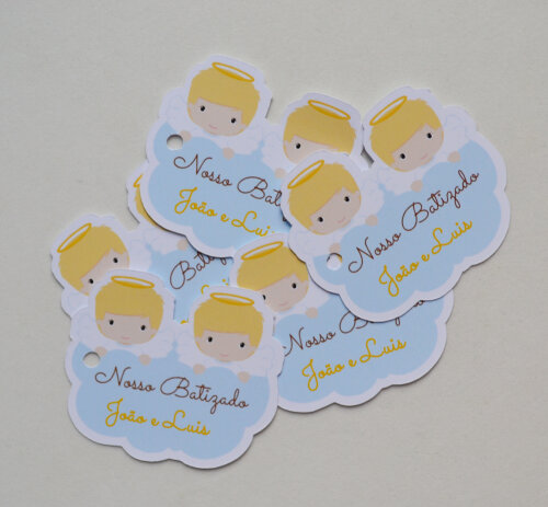 Tag Lembrancinha Personalizada Batizado Anjinho | Batismo