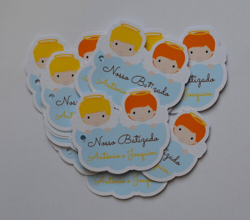 Tag Lembrancinha Personalizada Batizado Anjinho | Batismo