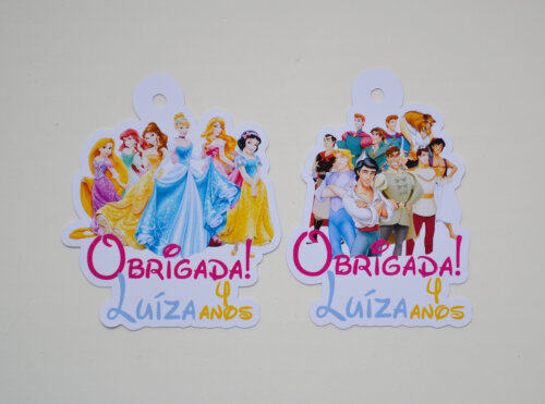 Tag Lembrancinha Princesas | Personalizada para Festa
