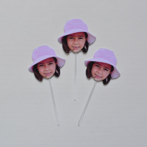 Topper de Doce Rostinhos Personalizado para Festa Infantil