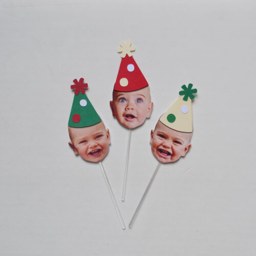 Topper de Doce Rostinhos Personalizado para Festa Infantil