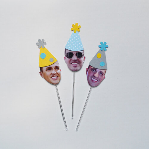 Topper de Doce Rostinhos Personalizado para Festa adulto