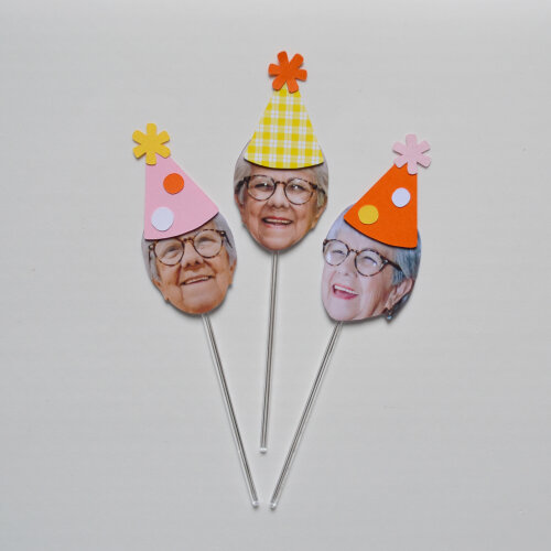 Topper de Doce Rostinhos Personalizado para Festa adulto