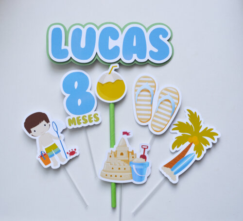 Topo de Mesversário Personalizado | Bebê Mês a Mês