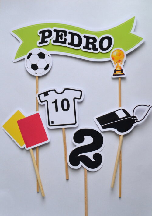 Topo de Bolo Futebol Personalizado | Tema Esportivo Infantil