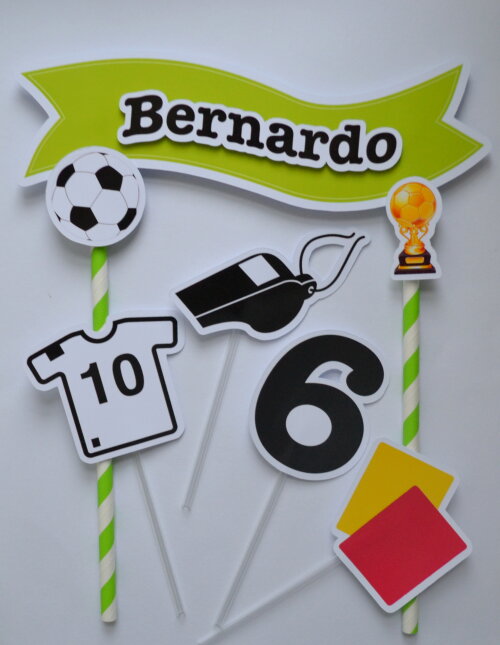 Topo de Bolo Futebol Personalizado | Tema Esportivo Infantil