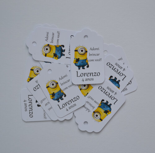 Tag lembrancinha Minions