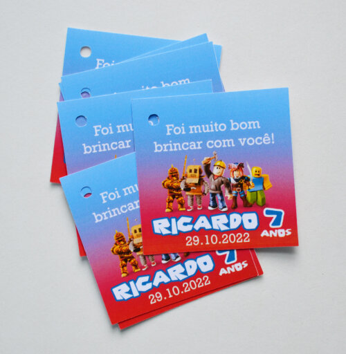 Tag lembrancinha Roblox