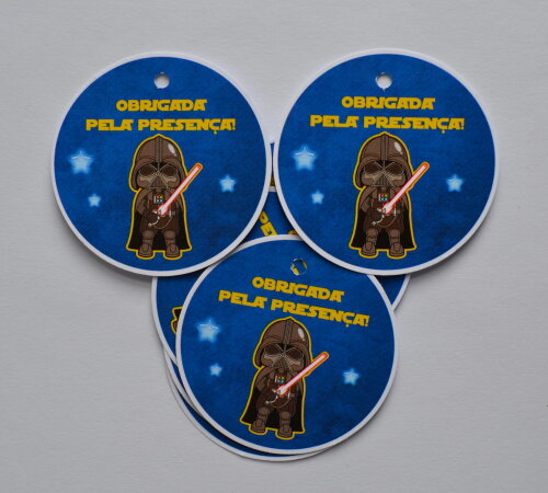 Tag Lembrancinha Star Wars Personalizada para Festa Jedi