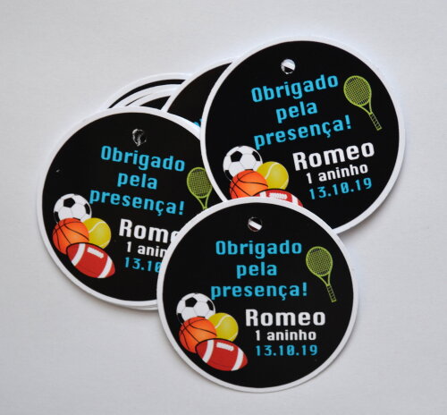 Tag lembrancinha Bolas Esportivas