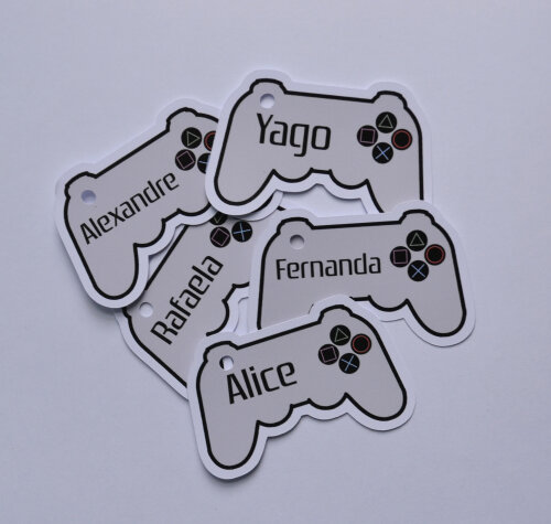 Tag Vídeo Game com Nome dos Convidados