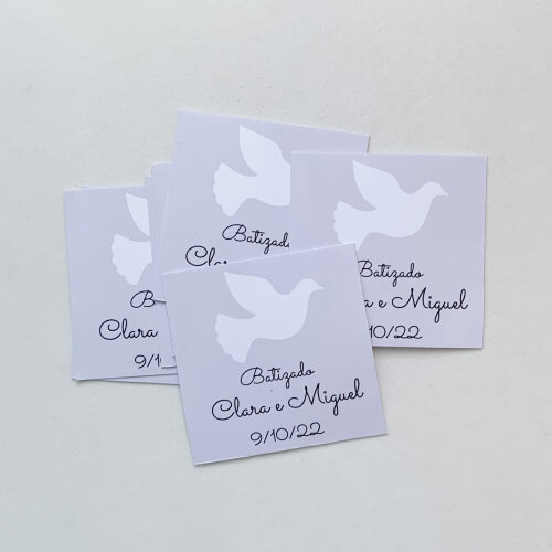 Adesivo personalizado Batizado