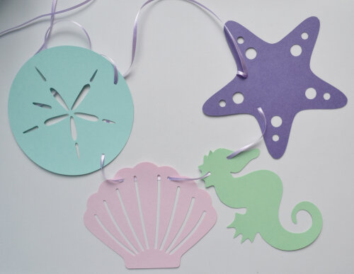 Varal Decorativo Fundo do Mar (8 Elementos)