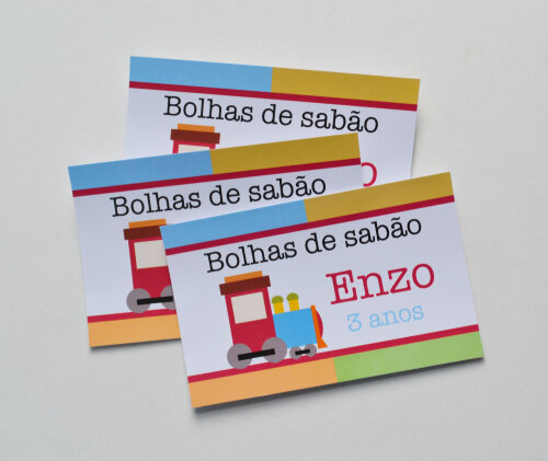 Adesivo Bolha de Sabão Trenzinho
