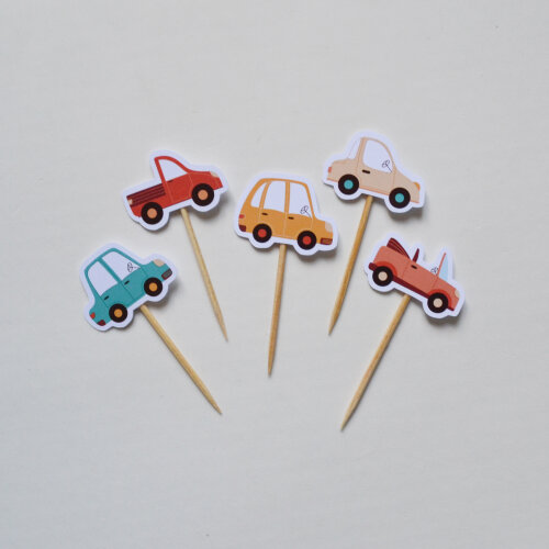 Topper de Doce Carrinhos Personalizado para Festa Infantil