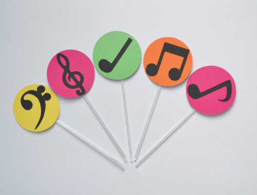 Varal Decorativo Notas Musicais | Decoração Temática Festa