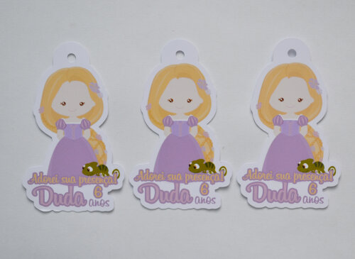 Tag lembrancinha Rapunzel