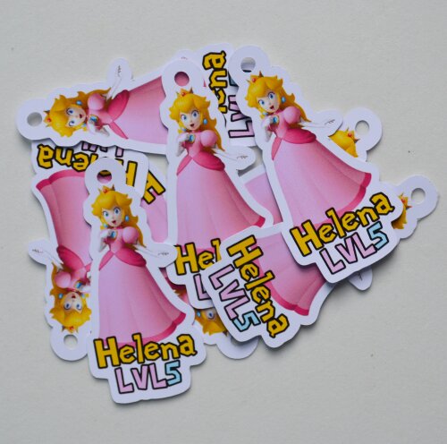 Tag Princesa Peach Super Mario Bros