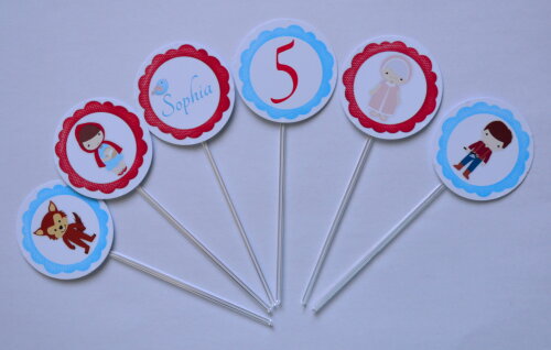 Topper de Doce Chapeuzinho Vermelho Personalizado Festa Infantil