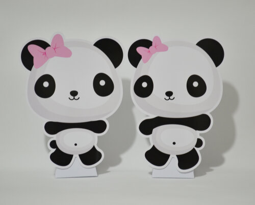 Display de Mesa Urso Panda para festa infantil