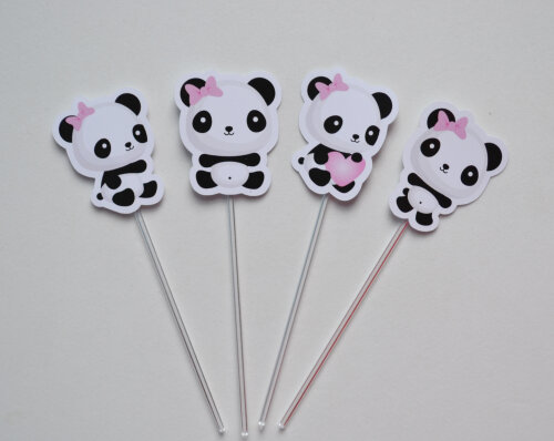 Topper de Doce Urso Panda
