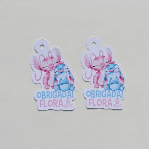 Tag Lembrancinha Stitch Personalizada | Festa Disney