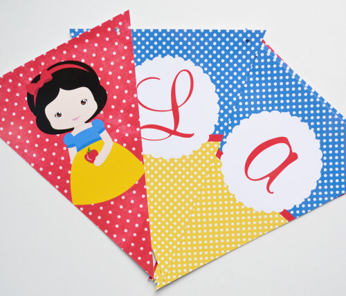 Bandeirolas Branca de Neve