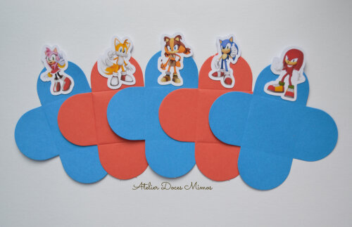 Forminha de Doce Sonic Personalizada para Festa Infantil