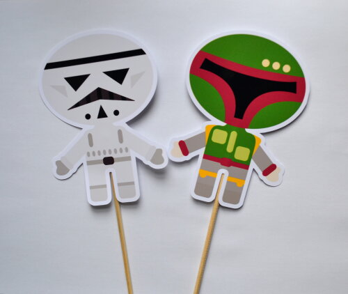 Palitos Decorativos Star Wars para Festa | Topper Temático