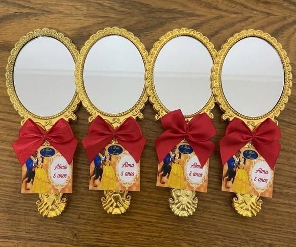 Espelho Dourado Personalizado