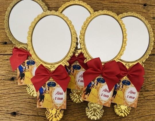 Espelho Dourado Personalizado