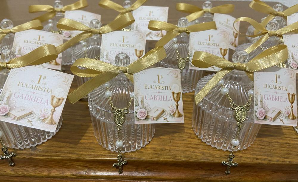 Mini bomboniere Personalizada com Mini Terço