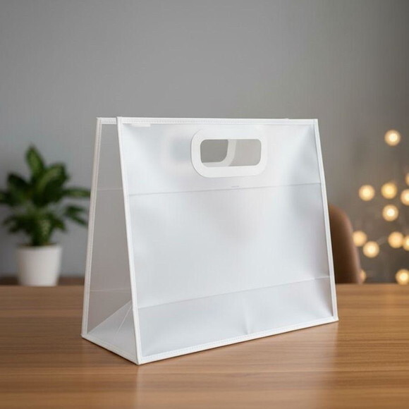 Sacola Transparente Fosca 22x26x10 cm