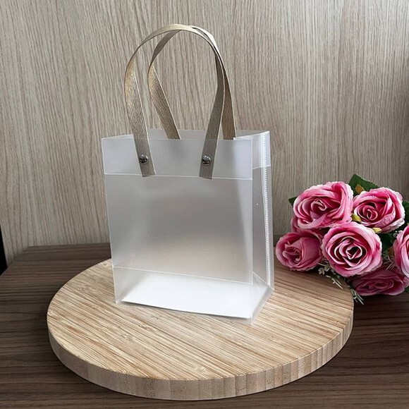 Sacola Transparente Fosca 15x8x20